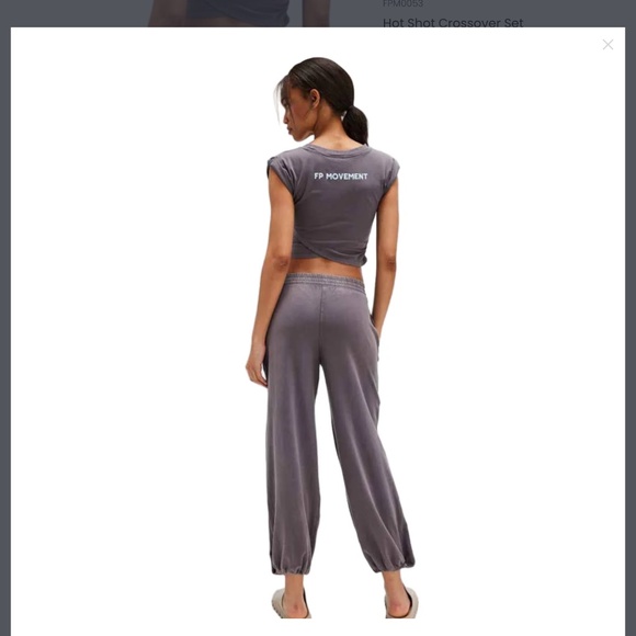 FP Movement by Free People Hot Shot Logo Crossover Set Dark Shadow Combo sz S NW - Picture 4 of 10